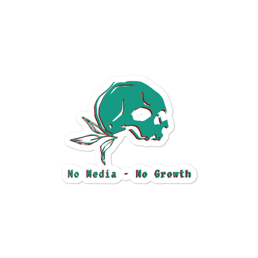 No Media - No Growth Sticker