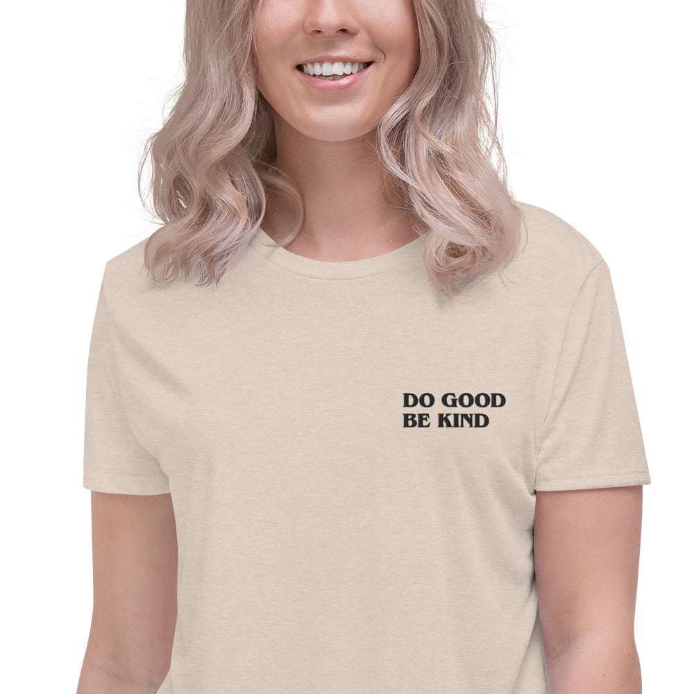 Do Good Be Kind Crop Tee